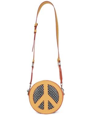 Moschino Polka-Dot Peace-Sign Belt Bag - Metallic