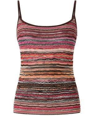 Missoni Striped Tank Top - Red