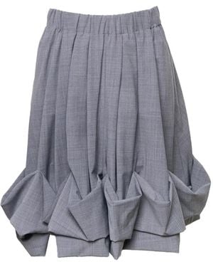 Enfold Short Drapé À Ourlets Enroulés - Gray