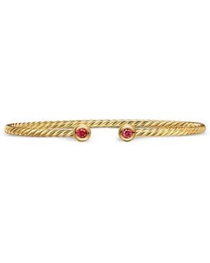 David Yurman Micro Cablespira Flex Round Bracelet - White