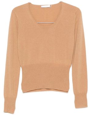 Max Mara Ribbed-Knit Sweater - White