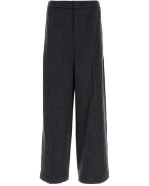Jil Sander Flannel Wool Trousers - Blue