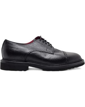 Neil Barrett Pebbled-Leather Derby Shoes - Black
