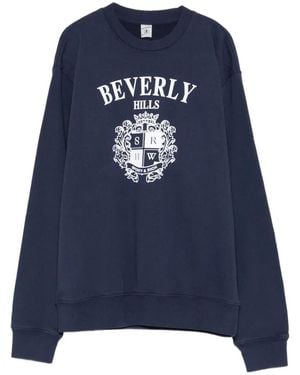 Sporty & Rich Graphic-Print Sweatshirt - Blue