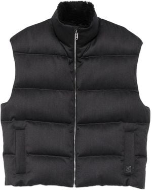 Fendi Wattierte Weste mit Reißverschluss - Schwarz