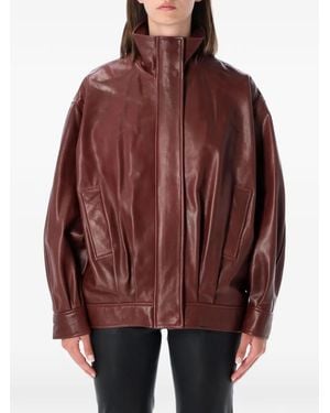 Arma Chaqueta Paula De Piel - Rojo
