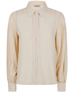 Twinset Lace-Trim Shirt - White