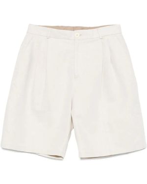 Noyoco Shorts Con Pieghe - Bianco