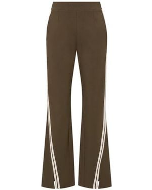 The Upside Petra Side-Stripe Flared Pants - Natural