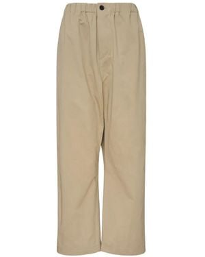 Sofie D'Hoore Elasticated-Waistband Straight-Leg Trousers - Natural