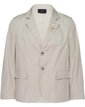 Simone Rocha Crystal-Embellishment Blazer - White