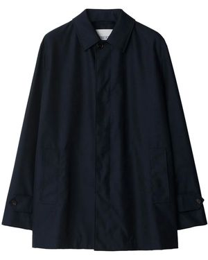 Burberry スプレッドカラー パーカーコート - ブルー