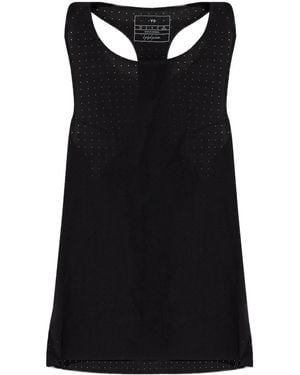 Y-3 Perforated-Detail Tank Top - Black