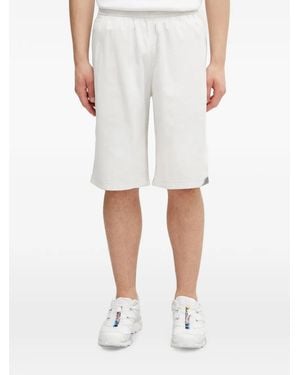 Gramicci Elasticated Logo-Patch Shorts - White
