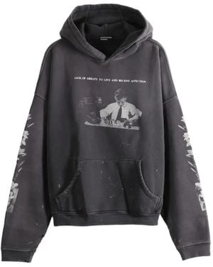 Enfants Riches Deprimes Head Against The Bars Graphic-Print Hoodie - Black