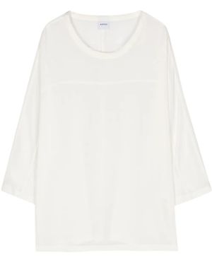 Aspesi Round-Neck Silk T-Shirt - White