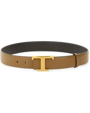 Tod's T Timeless Reversible Belt - White