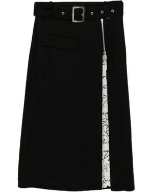 Karl Lagerfeld Rock mit Falteneinsatz - Schwarz