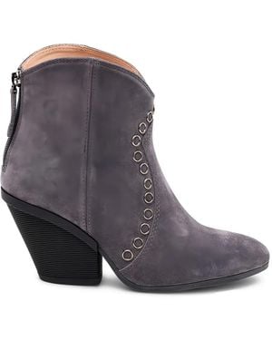 Hogan Eyelet-Embellished Suede Boots - Grey
