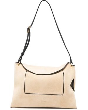 Wandler Penelope Slouch Logo-Detail Shoulder Bag - Natural