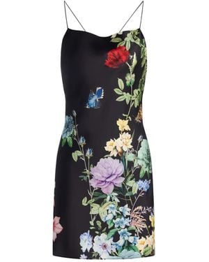 Alice + Olivia Harmony Mini Slip Dress - Black
