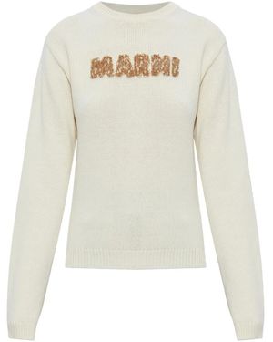 Marni Laser-Cut Jumper - White