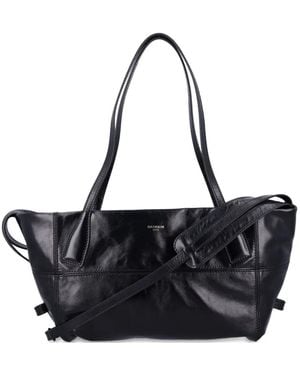 Balmain Panelled Shoulder Bag - Nero