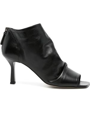 The Seller Square Open-Toe Boots - Black