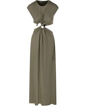Christopher Esber Maxi-Jurk Met Gedraaid Detail - Groen