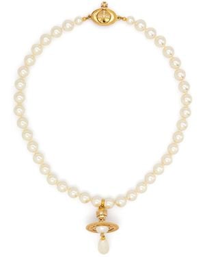 Vivienne Westwood Choker Mit Perlen - Weiß
