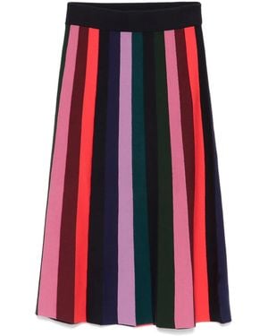 Paul Smith Gestreepte Midi-Rok - Rood