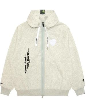 Aape By A Bathing Ape Hoodie Met Rits - Wit