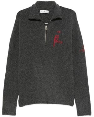 Vivienne Westwood Embroidered-Logo Jumper - Black