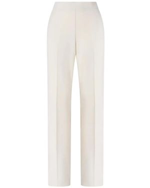 Pinko Peonia Trousers With Pressed Crease Detail - White