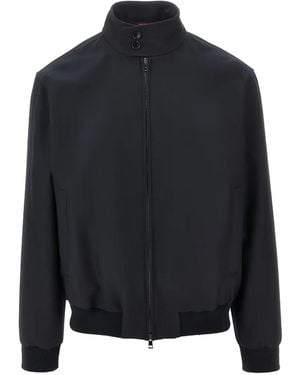 Gucci Button-Collar Zip-Up Jacket - Blue