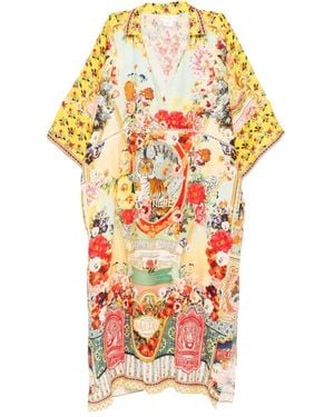 CAMILLA Linen Kaftan - Yellow
