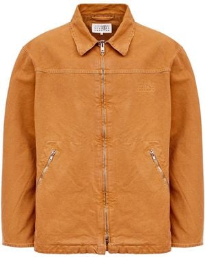 MM6 by Maison Martin Margiela Chaqueta con motivo de números - Marrón