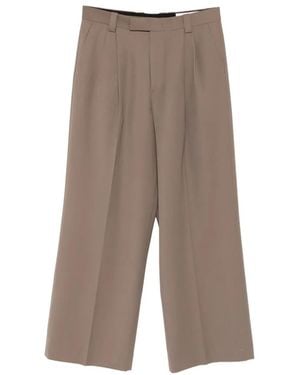 Tonywack Pleated Tailored Trousers - Brown