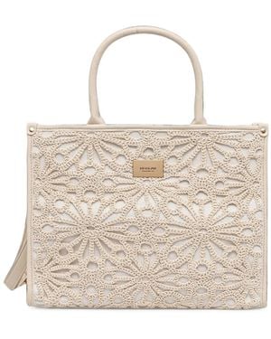 Morgan Gehäkelte Tote Bag - Natur