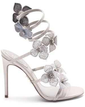 Rene Caovilla 105Mm Floriane Sandals - White