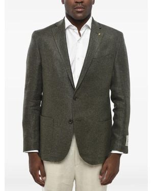 Corneliani Single-Breasted Patch-Pocket Blazer - Green