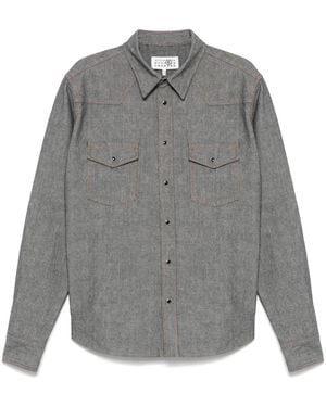 MM6 by Maison Martin Margiela Ausgeblichenes Jeanshemd - Grau