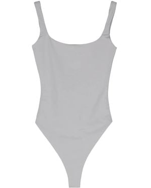 Entire studios Square-Neck Sleeveless Bodysuit - Gray