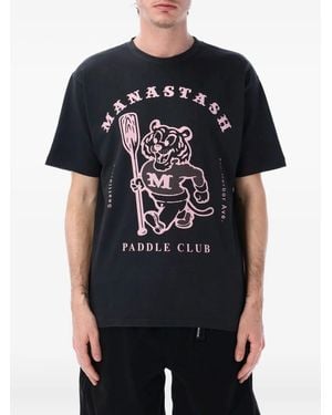 Manastash Hemp Graphic-Print T-Shirt - Black