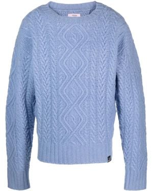 Martine Rose Pull En Maille Torsadée - Bleu