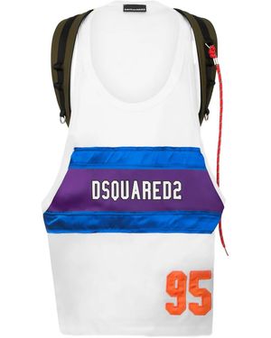 DSquared² Straps-Detail Tank Top - Blue