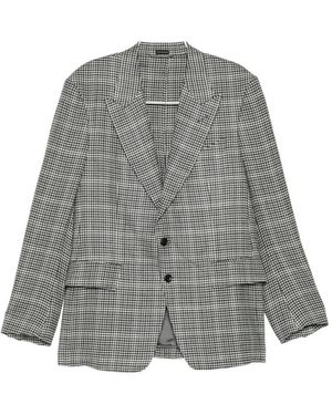 Tom Ford Pied De Poule Shelton Blazer - Grey