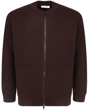Daniele Fiesoli Zip-Up Knitted Cardigan - Brown