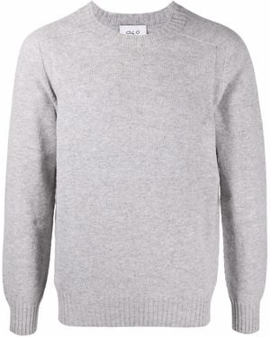 D4.0 Ribbed-Trim Virgin-Wool Sweater - Gray