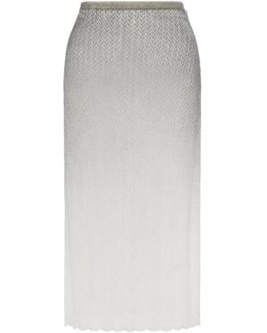 Maison Margiela Ombré-Effect Midi Skirt - Grey